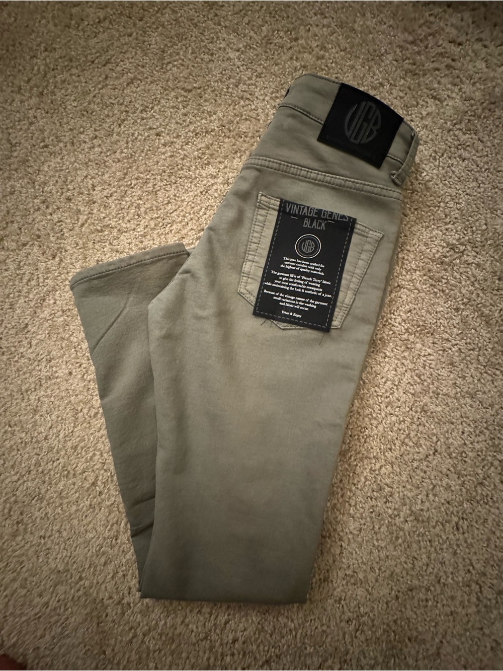 Vintage Genes Black Slim Fit Men’s Jeans 28W X 30L